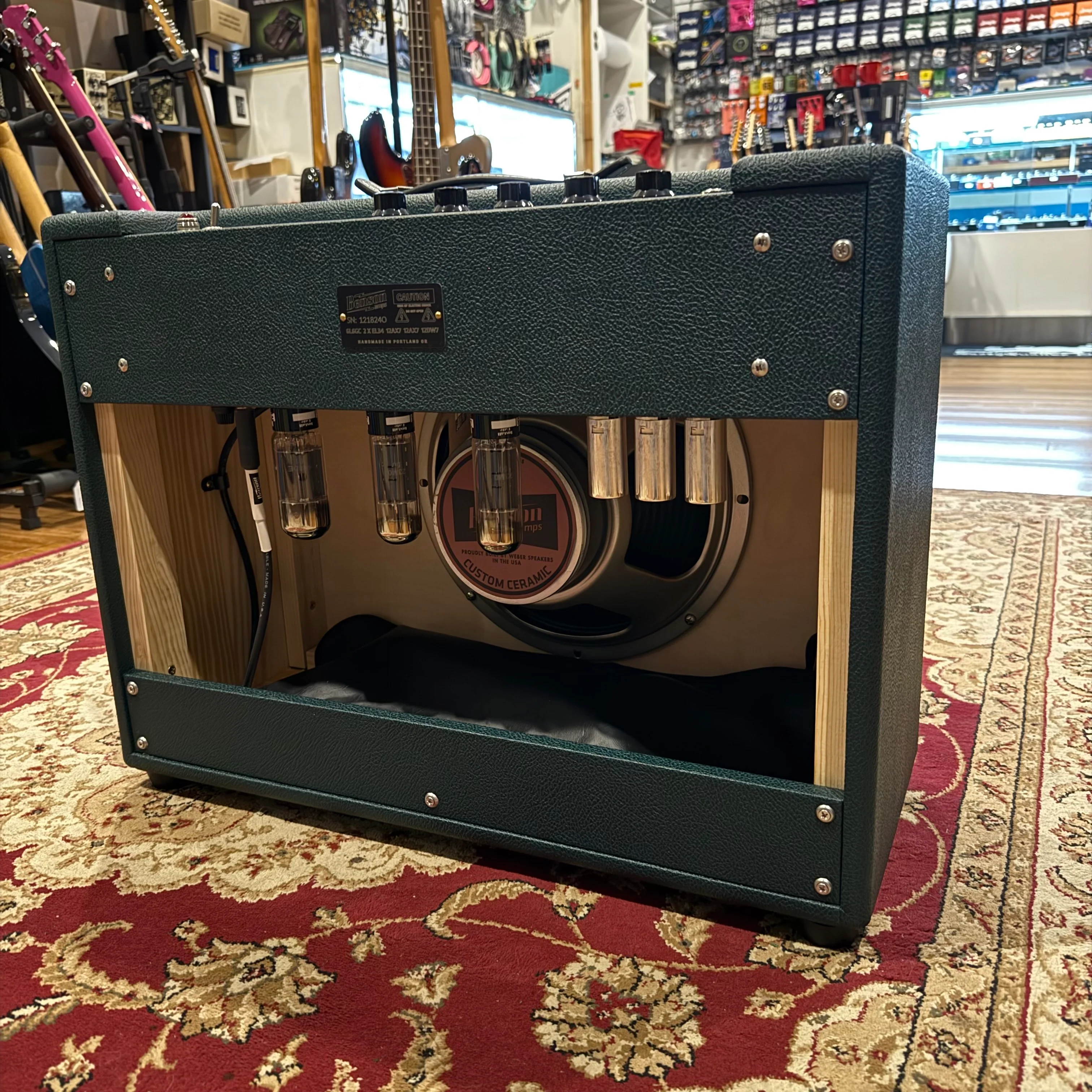 Benson Amps 30w Bellringer Combo - Green Tolex/Checkered Grill - Image 5