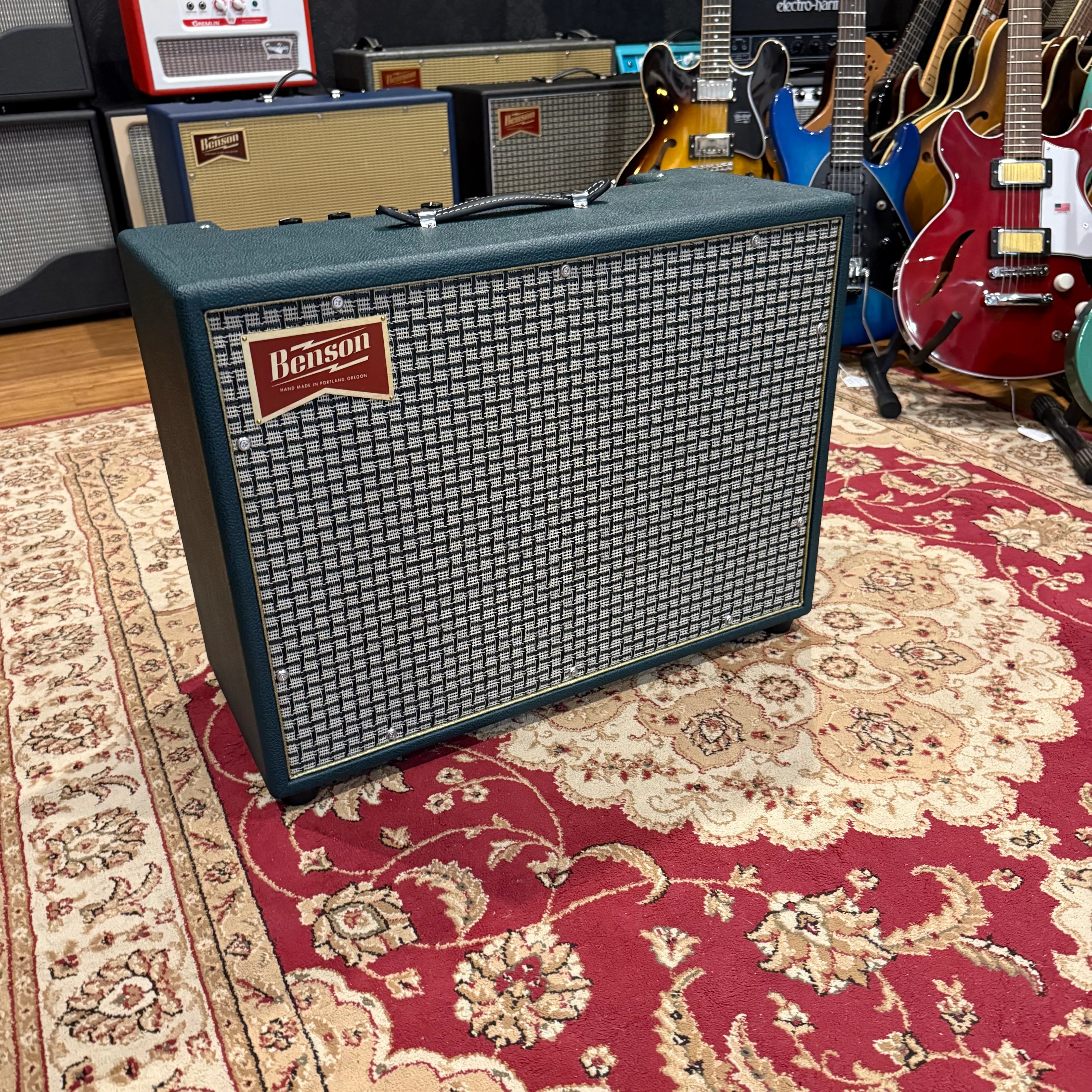 Benson Amps 30w Bellringer Combo - Green Tolex/Checkered Grill - Image 7