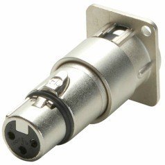 Neutrik XLR male-female feedthrough adapter for panel mount