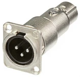 Neutrik XLR male-female feedthrough adapter for panel mount - Image 2