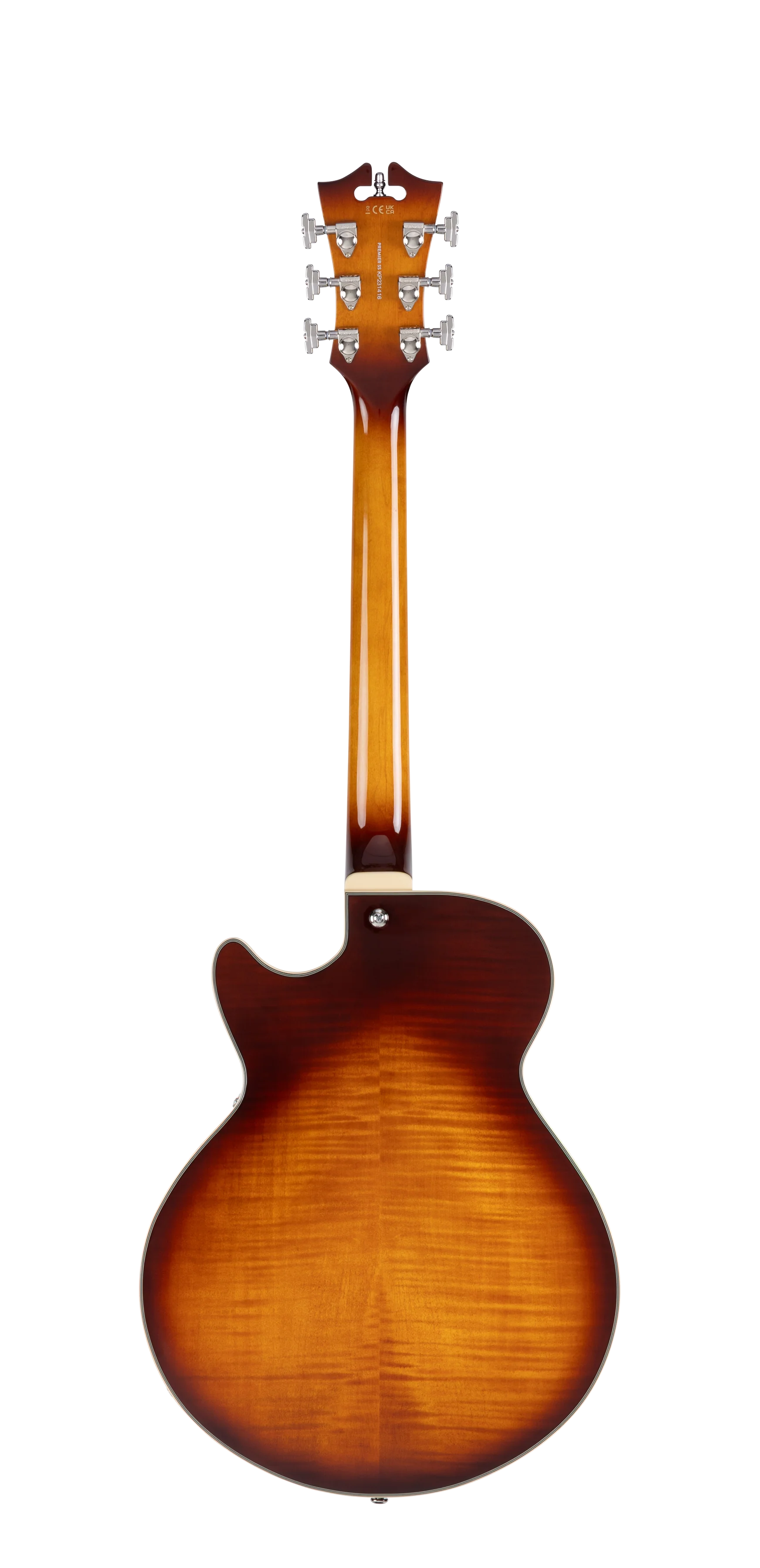 D'Angelico Premier SS Semi-Hollow Guitar (Dark Iced Tea Burst) - Image 3