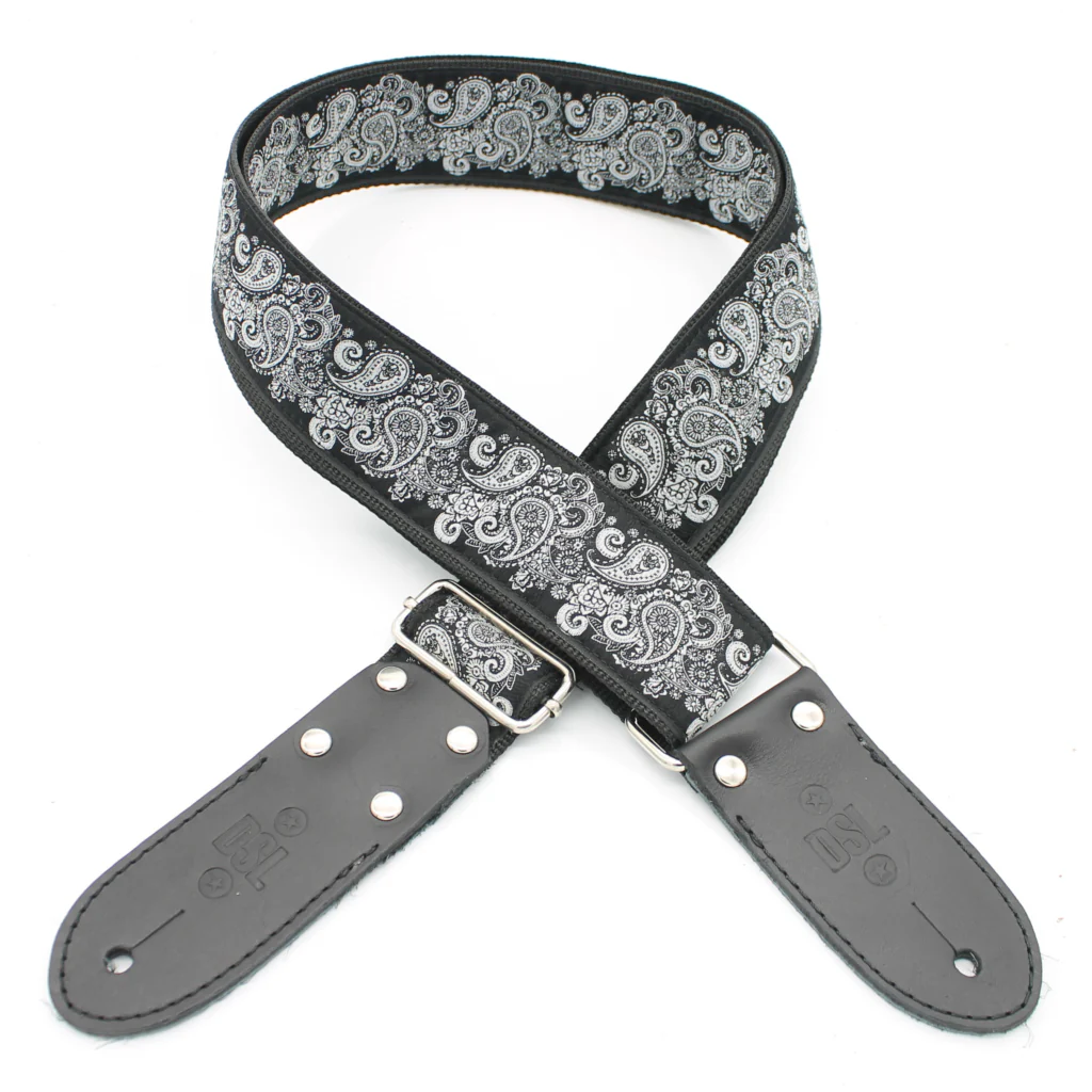 DSL Jacquard Guitar Strap - PAISLEY BLACK