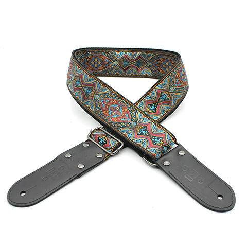 DSL Jacquard Guitar Strap - SHIRAZ RED
