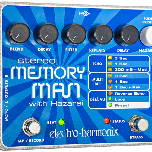 Electro Harmonix Stereo Memory Man W/Hazerai