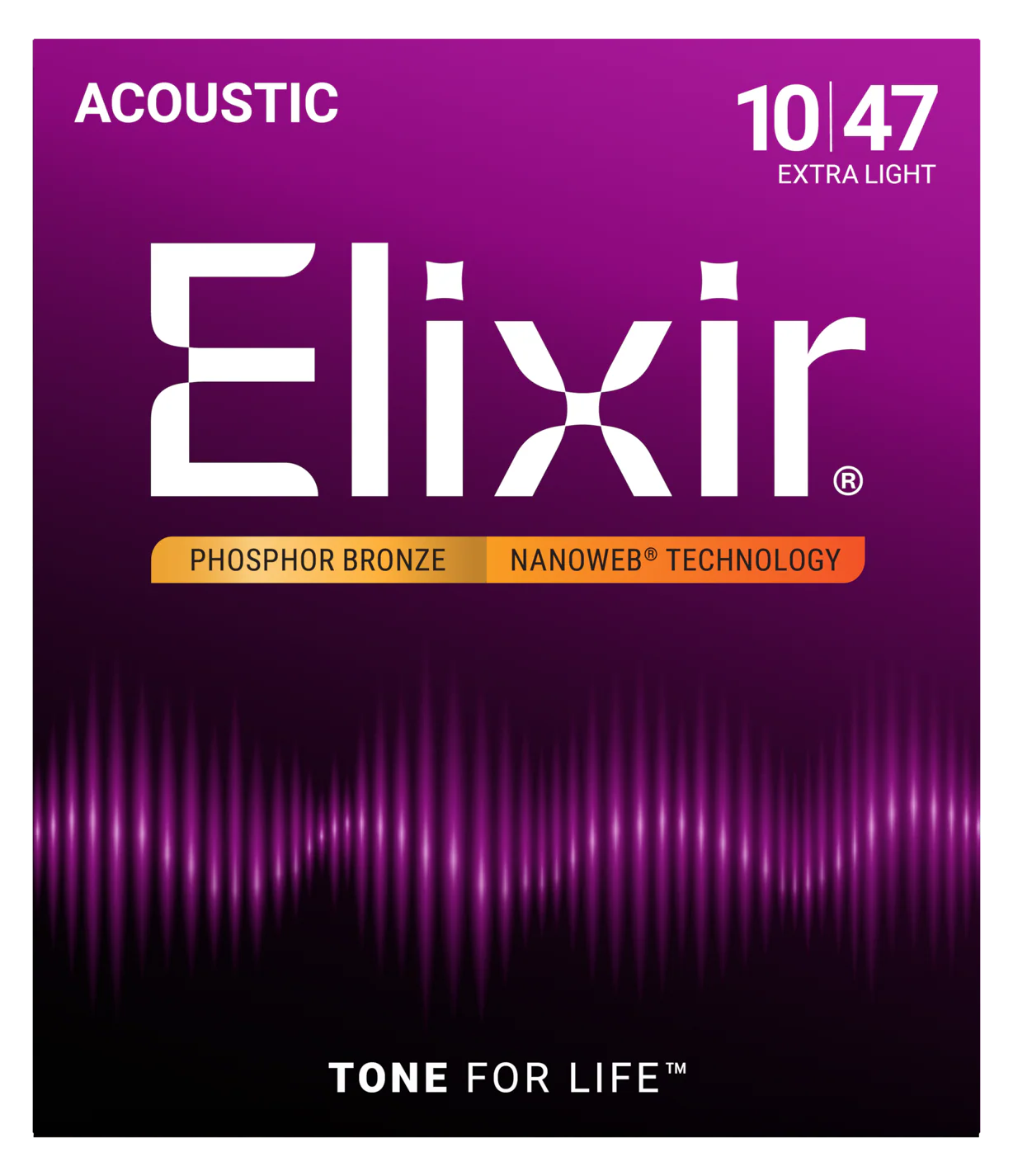 Elixir Nanoweb 10-47 Acoustic Strings Phosphor Bronze