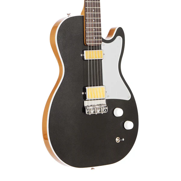 Harmony Guitars Jupiter Thinline Translucent Black w/Case - Image 2