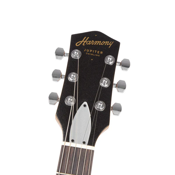 Harmony Guitars Jupiter Thinline Translucent Black w/Case - Image 4