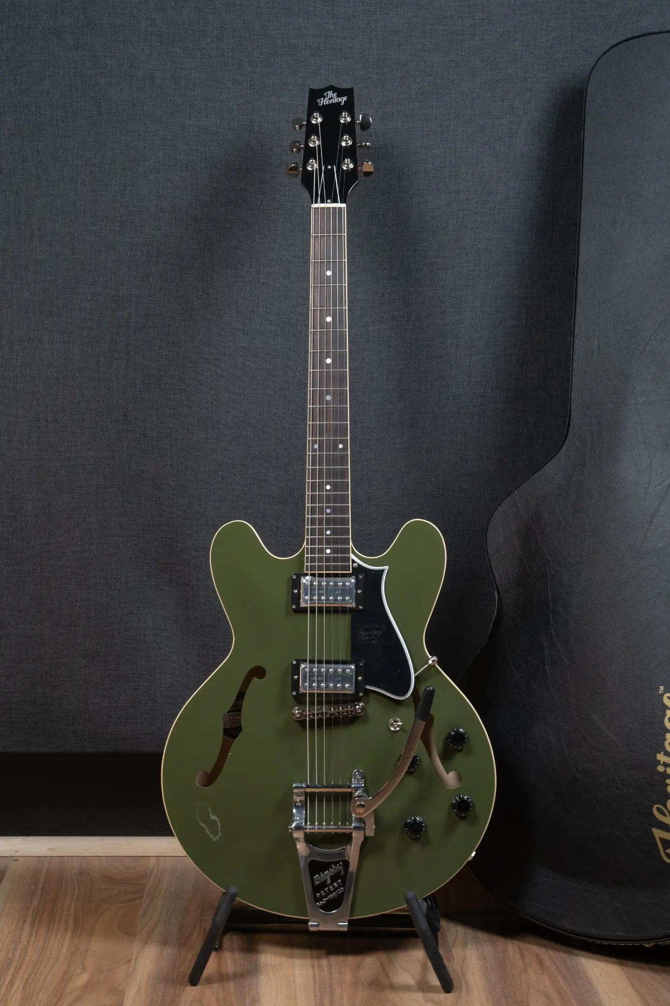 Heritage Standard Collection H-535 Electric Guitar w/Case - Olive Drab - Bigsby (Lollartrons) - Image 3