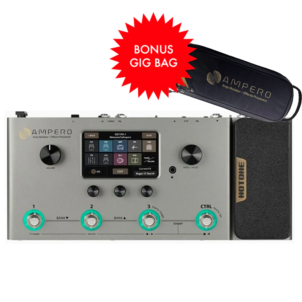 Hotone Ampero Silver Edition with FREE Gig Bag!