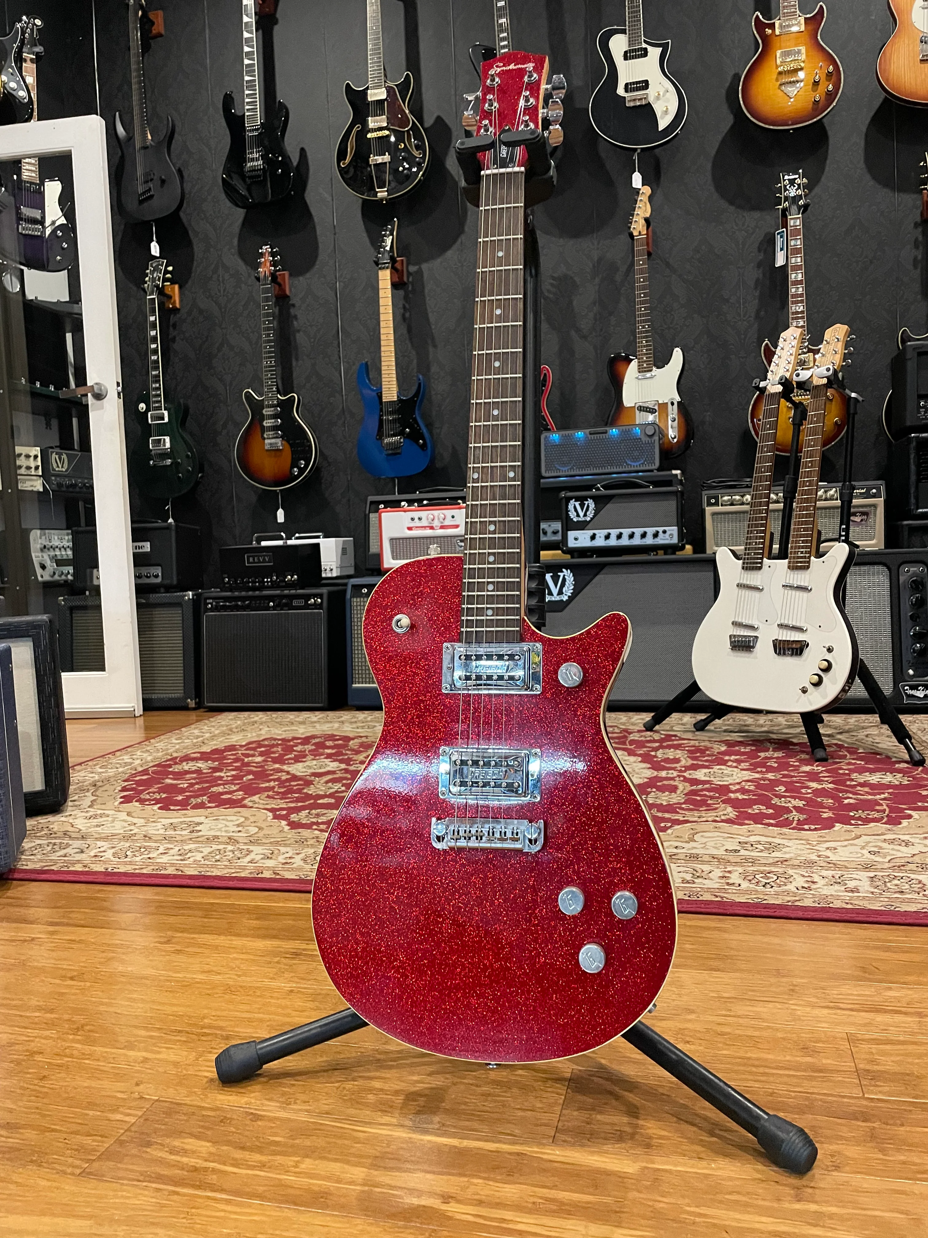 Second Hand Gretsch Synchromatic Red Sparkle Jet - Image 7