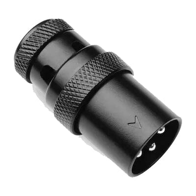 Square Plug SPXA-MBK Low Profile 3-PIN Male Right- Angle XLR Connector - BLACK