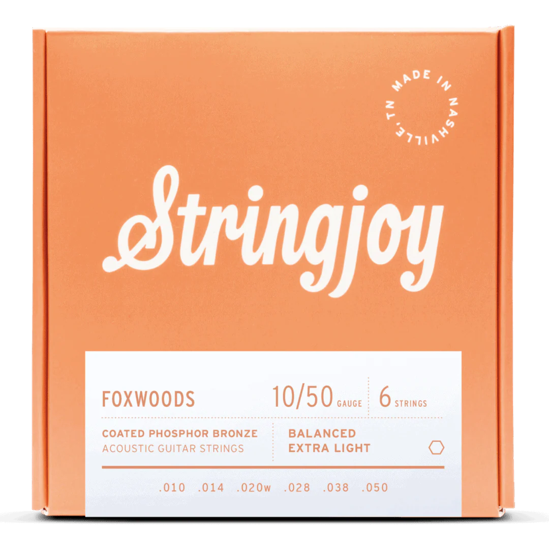 Stringjoy Foxwoods - Extra Light Gauge (10-50) Coated Phosphor Bronze Acoustic Strings