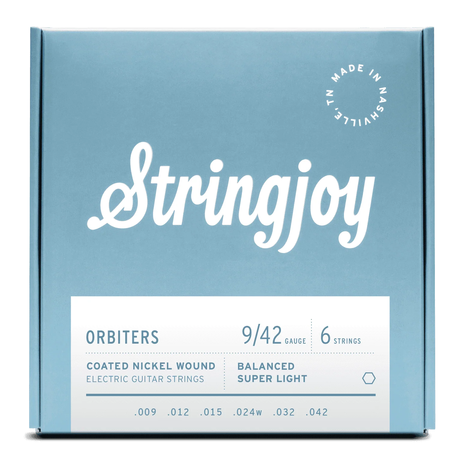 Stringjoy Orbiters - 9-42 Coated Nickel Electric Guitar Strings