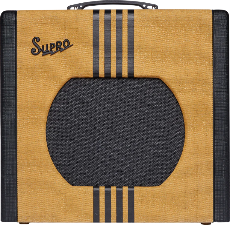 Supro Delta King 12 - Tweed/Black Stripes
